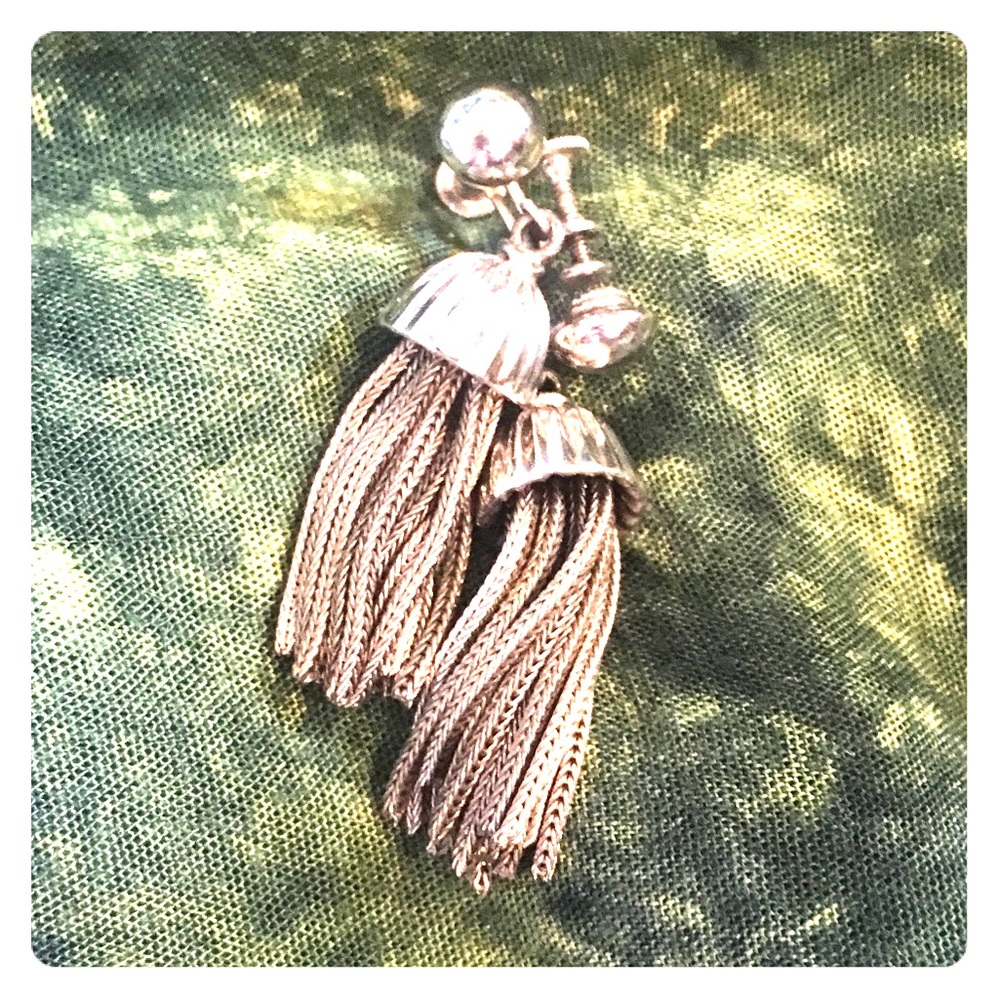 Sterling sliver CLIP-ONs, tassel earrings 🧝🏻‍♀️